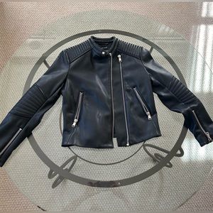 Zara Faux Black Leather Jacket